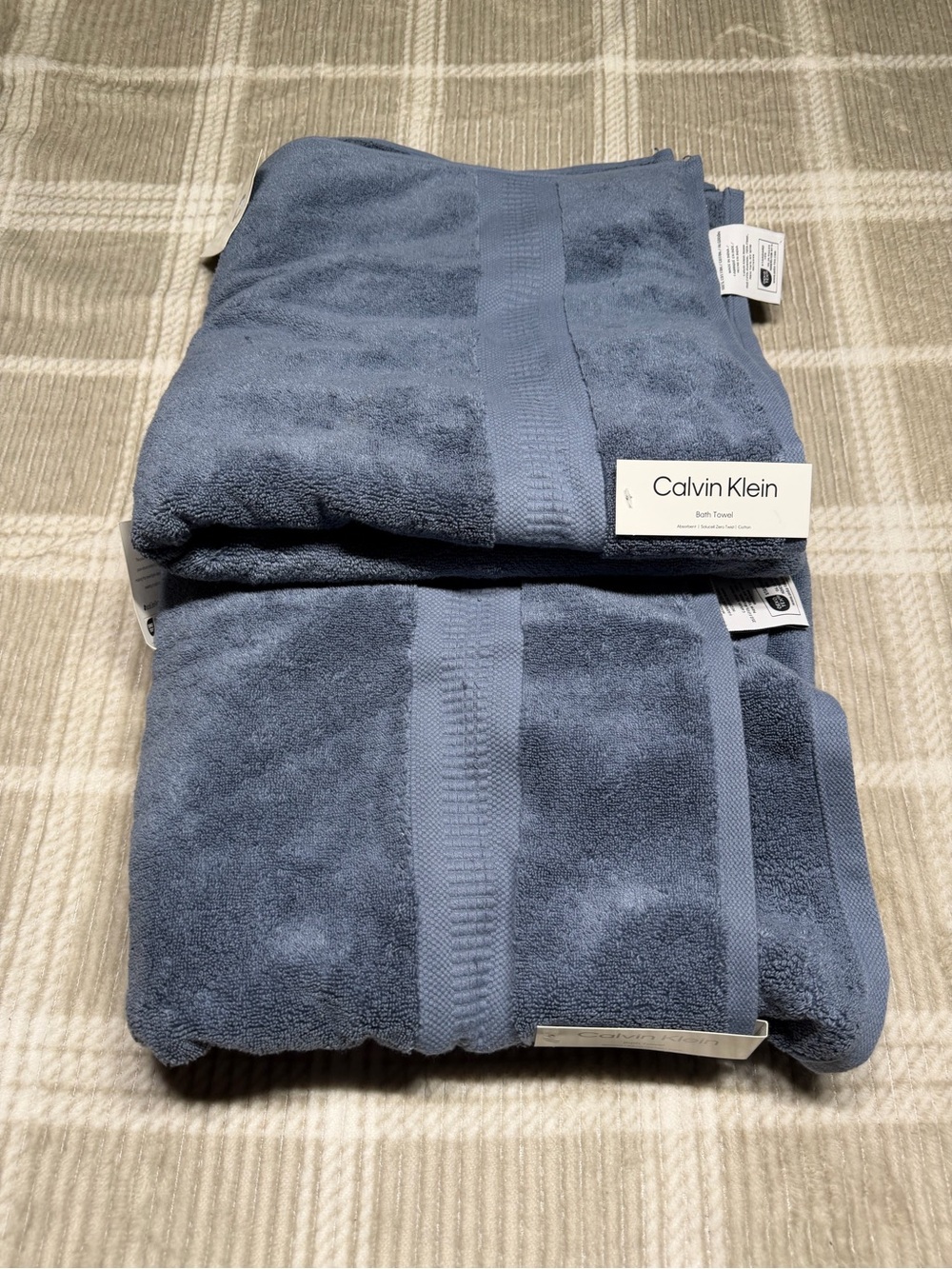 Calvin Klein Cotton Bath Towel - Dusty Blue